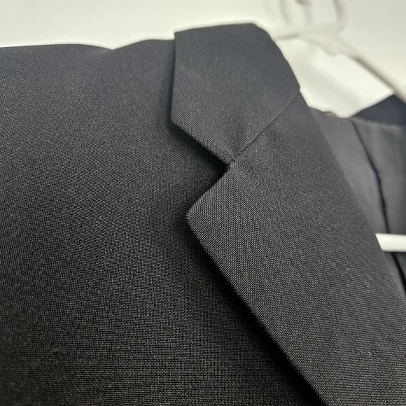 Boys Black Lined Suit Jacket Blazer Size 12 Regular Boy Proof - Picture 2 of 9